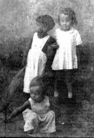 Mércia, Osmar e Octávio, crianças